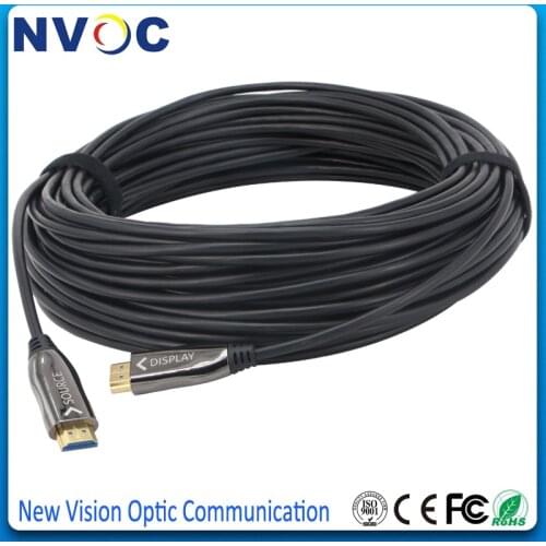 50M HDMI 2.0 Optic Fiber Patch Cord Cable Active Light High Speed Ultra HD 4K 60Hz 2.0 Subsampling 4:4:4/4:2:2/4:2:0 50Meters