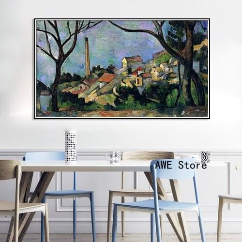 Paul Cezanne Oil Painting on Canvas Countryside Posters And Prints Wall Art Picture For Living Room Cuadros Home Decor