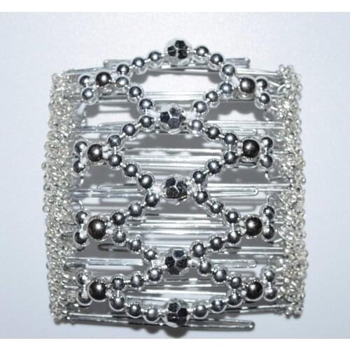 Pure silver classical metal comb girls women lady wedding pary best gift magic comb 10 pcs /lot