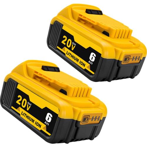 20V 5.0Ah 6.0Ah Replacement DCB200 for DeWalt DCB185 DCB203 DCB206 DCB181 DCB184 Rechargeable Lithium Battery 18V Power Tools