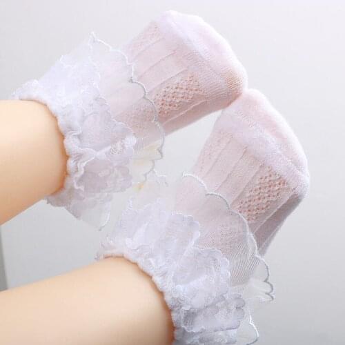 Newborn Baby Socks Princess Baby Girls Socks for Girls Spring Summer Lace Ruffle Kids Socks 0-3 Years