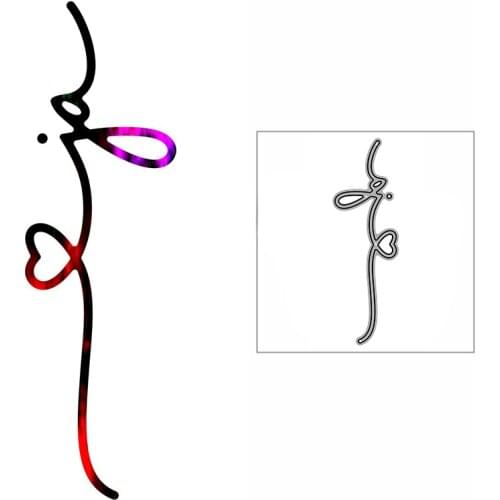 New Love Heart Ribbon Craft Embossing Mold 2021 Metal Cutting Dies for DIY Decorative Scrapbooking Album Card Making No Stamps