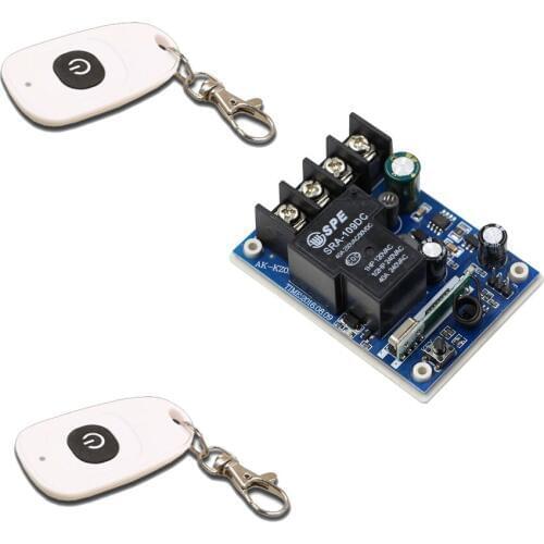 New Arrival Wide Voltage DC12V 24V 36V 48V 1CH 30A Wireless Remote Control Switch Receiver With Transmitter Used In DC12V-48V