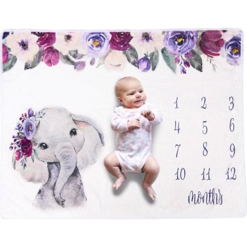 12 Monthly Baby Milestone Blanket Monthly Baby Blankets Newborn Soft Baby Photography Props Background Blanket Photo