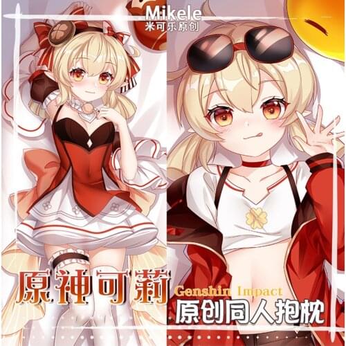 Original Genshin Impact key roles klee Dakimakura Body Pillow Case Japanese Otaku Pillow Cover