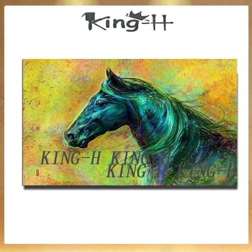 Artista hecho a mano de alta calidad Animal caballo pintura al óleo Pop arte fino Animal pintura belleza caballo cabeza pintura