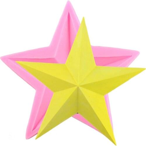 Five-pointed Star Cake Silicone Mold Handmade Soap Fondant DIY Candy Cookie Cupcake Molds Baking Decorating Tools Biscuits Mould