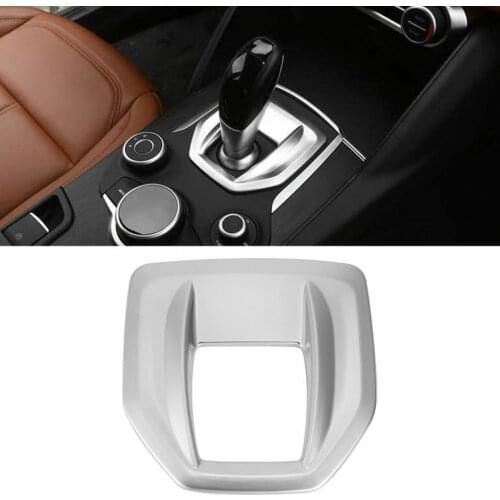 Small Size Car Gear Shift Panel Frame Chromed Trim Cover Fits for Alfa Romeo Giulia 2017 Chromed Texture car styling