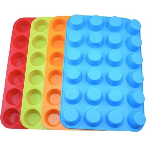 24 Cavity Mini Muffin Silicone Molds Soap Mould Silicone Form Chocolate Mould Cupcake Cups Bakeware Cup Cake Baking Tool Mold