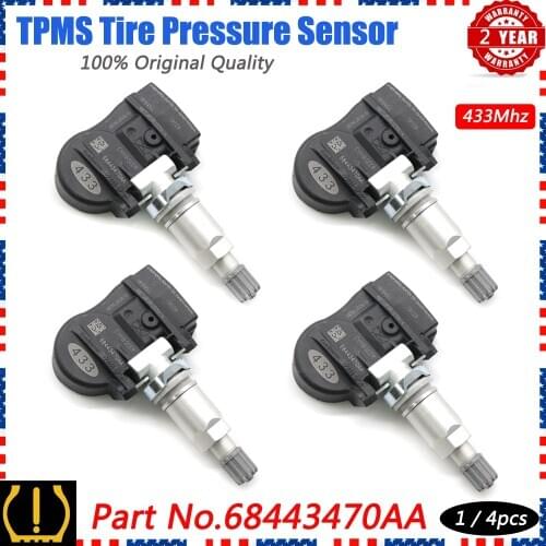 Xuan TPMS Tire Pressure Sensor Monitoring System 68443470AA for DODGE DURANGO JEEP GRAND CHEROKEE 2020 2021 433Mhz