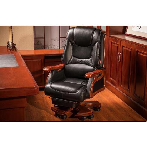 The boss chair is real leather. The home can be massaged leather big class chair seat. Computer chair
