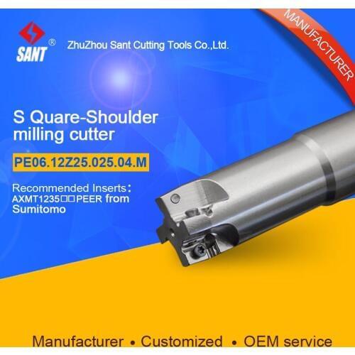CNC lathe machining center indexable square shoulder milling cutter tools holder with high precision for PE06.12Z20.020.03.M