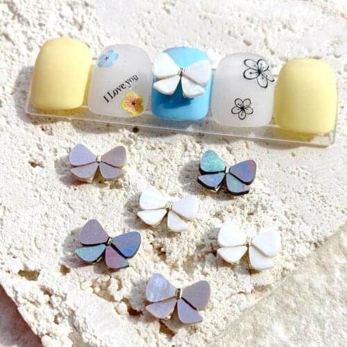 10pcs/lot Korea Alloy Nail Art Parts Kawaii Butterfly Accessories Charm Jewelry Nail Tips Supplies for Professionals