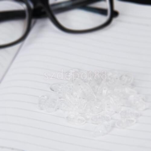 25 Pairs Screw In Soft Silicone non-slip Eyeglass Nose Pads Oval