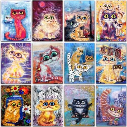 Diamand 5D DIY Diamond Painting cat animal Full Square&Round Diamond embroidery Cross stitch Diamond mosaic paint home decor art