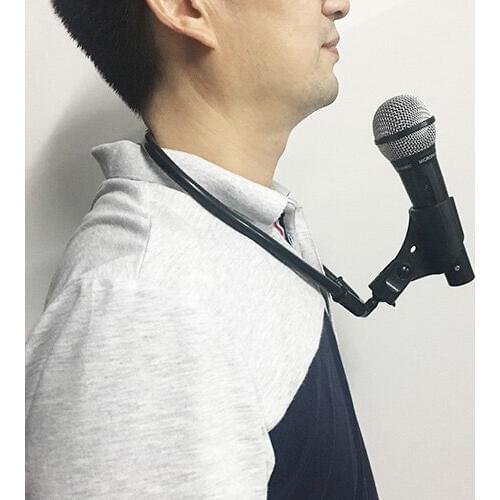 Neck Microphone Holder (Lock) Magic Tricks Accessories Close up Magia Illusions Prophecy Card Magic Toys Joke Magician