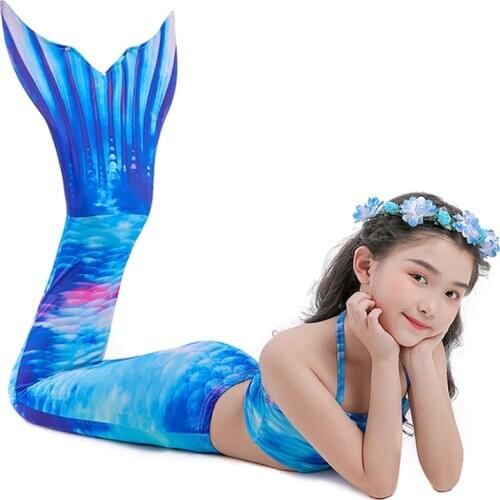 Kids Swimmable Mermaid Tail for Girls Swimming Bathing Suit Mermaid Costume Swimsuit NYZ Shop