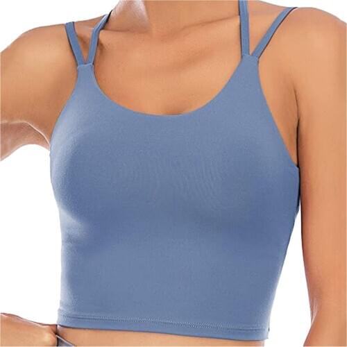Women Sports Bra Top Chest Pad Sling Vest Fitness Yoga Bra Underwear Sport Tops For Women Breathable Running Vest Lingerie XS-XL