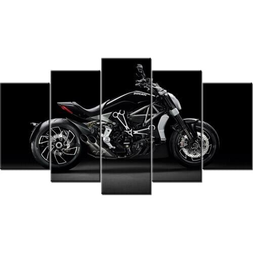 Ducati XDiavel Motorcycle Canvas Painting 5 Pieces Wall Art HD Prints Modular Pictures Home Bedside Decor Poster