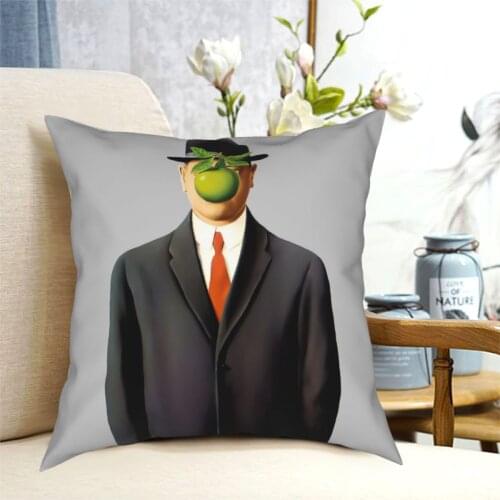 Rene Magritte The Son Of Man1964 Artwork Pillowcase Soft Polyester Cushion Cover Surrealism Arts Pillow Case Cover 18