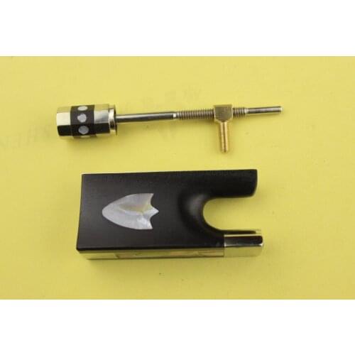 New top ebony violin bow frog screw 4/4 full size cupronickel accessories