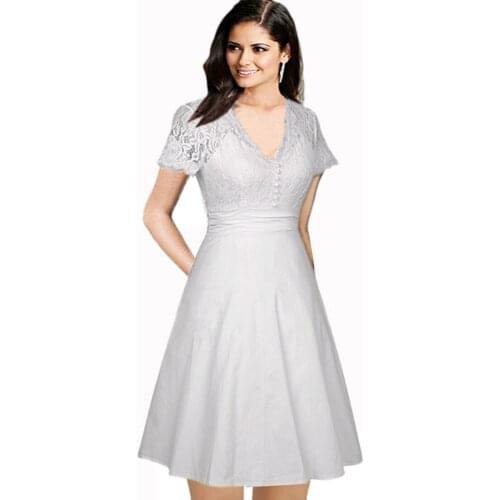 2021 womens New Fashion Lace Sexy thin V-neck splicing dress banquet wedding dress