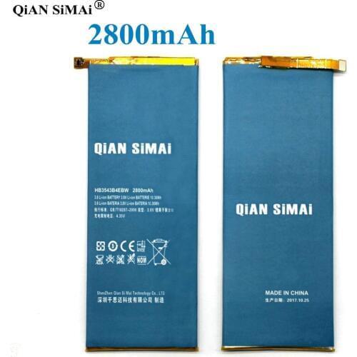 QiAN SiMAi High Quality 2800mAh HB3543B4EBW Li-ion Battery For Huawei Ascend P7 Mobile Phone+Tracking Code