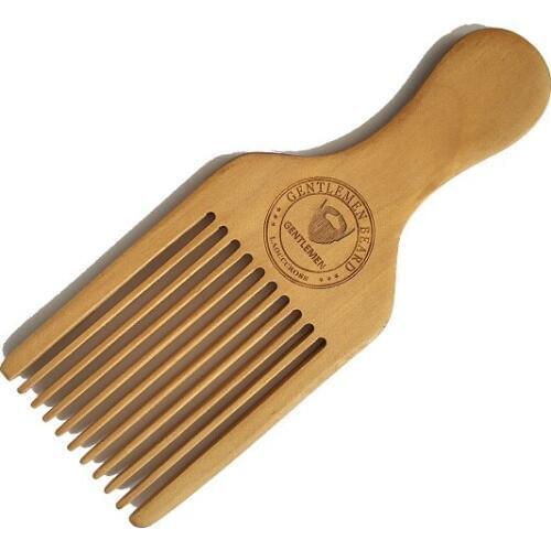 1PCS Natural Pear Wooden Hair fork Comb Massage Scalp Anti-static Men Beard Comb Women Hair Styling tool