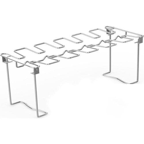 Steel Vertical Roaster Stand In BBQ Safe Chicken Wing Leg Rack For Grill Smoker Oven Barbecue Accessories