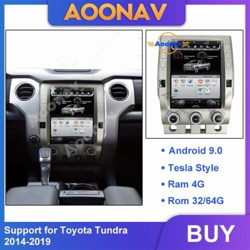 2din Android car auto radio multimedia player For Toyota Tundra 2014-2019 car stereo autoradio GPS navigation vertical screen