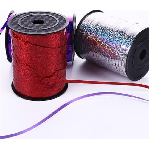 5Colors Christmas Holiday 500 Yards Laser Ribbon Balloon Wedding Childrens Birthday Party Balloon Rope Halloween Plastic Decor