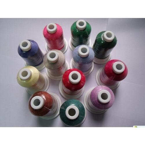 61 brother colors 1100 yards polyester embroidery thread+DHL free shipping at $99.99/set