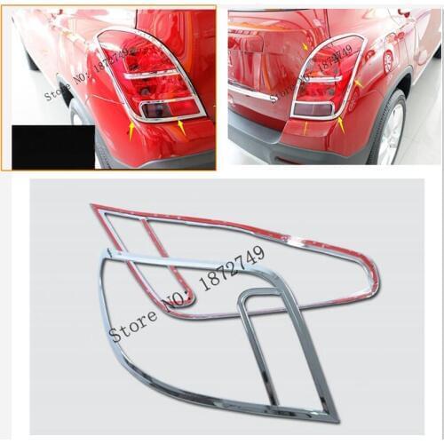 Car Styling ABS Chrome The Rear Headlight Decorative Light Cover Case Stickers for Chevrolet TRAX Accessories