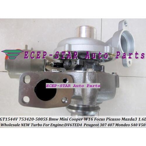 Free Ship GT1544V 753420 753420-0005 Turbo For FORD C-Max For Focus For CITROEN C4 C5 206 307 407 For VOLVO S40 DV4T DV6T 1.6L