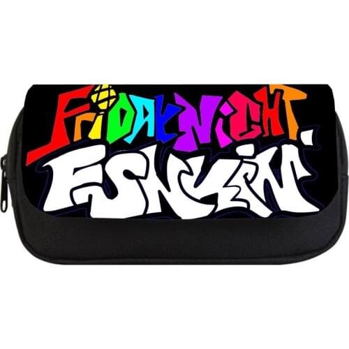 Game Friday Night Funkin Pencil Case Kids Pen Bag Boy Girl Double Layer Pencil Bag Student Cartoon Stationer Women Cosmetic Case