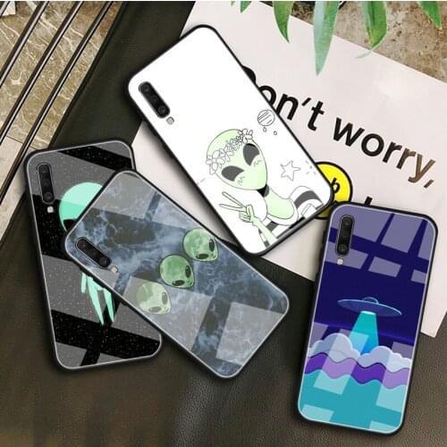 Aliens UFO Tempered Glass Case For Samsung Galaxy A 10S 10E 20S 20E 30S 40 50S 60 70 80 90 6 7 8 Shell