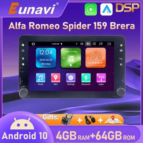 Eunavi Android Car Radio GPS For Alfa Romeo Spider Alfa Romeo 159 Brera 159 Sportwagon 7 inch Multimedia RDS Carplay DSP no DVD