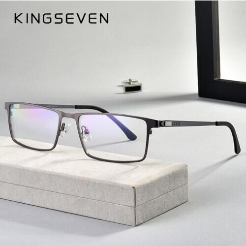 KINGSEVEN Square Glasses Men Women Fashion Retro Prescription Optical Spectacle Eyeglasses Glasses Frame Vintage Eyewear
