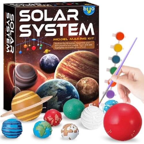 LazyChild New Solar System Planetarium Model Kit Astronomy Science Project DIY Kids Gift Worldwide Sale Kids Create Drawing 2021