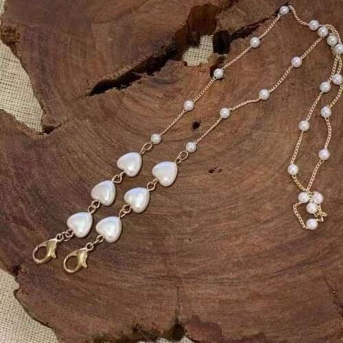 Metal Pearl Sunglasses Mask Chains Lanyard For Women Men Bead Crystal Eyeglasses Chains Glass Wholesale 2021 Fashion Jewelry