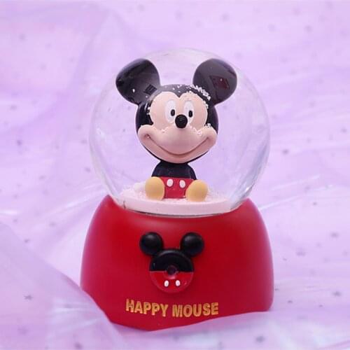 Cute Mickey Mouse Snow Globe Luminous Musical Children Lovers Gift