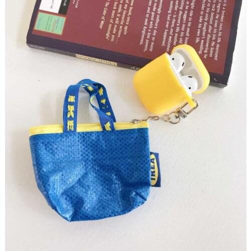 Mini Storage Earphone case For Airpods1/2 Luxury silicone cover Cute for iPhone Cable headphone Storage Bag Accessories Case