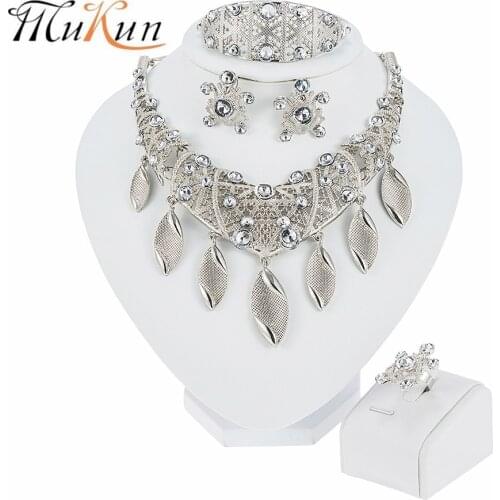 Fashion African Jewelry Set Dubai Gold Jewelry Set Women Customer Nigerian Wedding Brand Jewelry Set Water Drop Design Gift