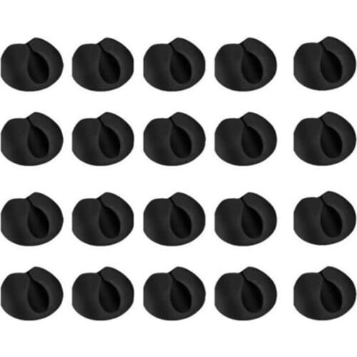 Desktop Fixed Silicone Self-adhesive Hub Storage Organizer Winding Fixing Clip Self-adhesive Line Card