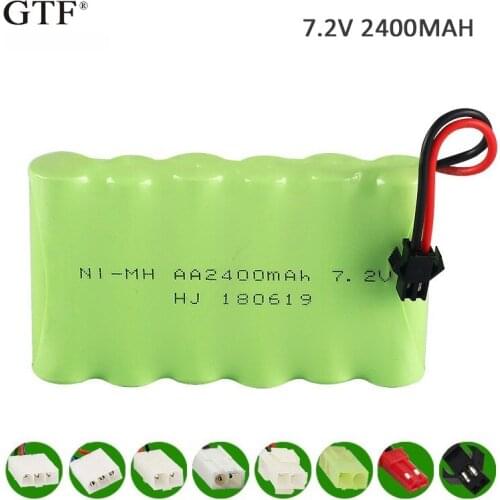 New 7.2V NI-MH AA Battery 2400mah AA NI-MH Rechargeable Battery Pack for Remote Control Electric Toy Boat Car Truck Cells