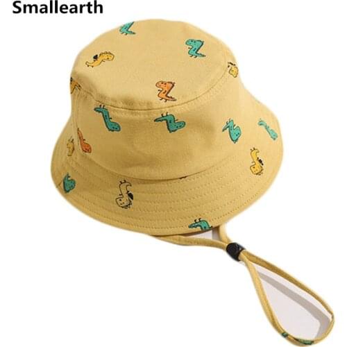 New Baby Girl Sun Hat Cotton Boys Sun Bucket Hat Spring Summer Kids Anti-UV Hat Children Fisherman Hat Cartoon Outdoor Caps