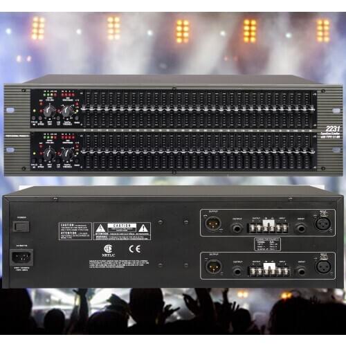 Betagear Professional stage audio equalizer eq2231 double 31 segment high quality equalizer dual graphic equaliser stereo eq