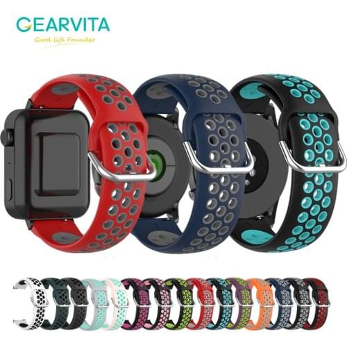 20mm 22mm Silicone Watch Band Straps For Samsung Galaxy Watch 46mm 42mm For Garmin Quatix 5 For Huawei GT2 Pro For Huawei Watch