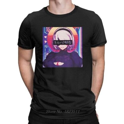 YoRHa 2B T-Shirt Cute Sexy Streetwear Vaportrash T Shirt Men High Grade Fabrics Tops Party Tee Shirt Cotton Streetwear