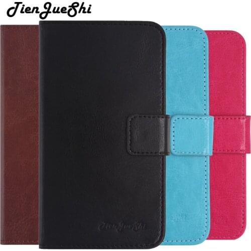 TienJueShi Flip Book Design Protect Leather Cover Shell Wallet Etui Skin Case For Vertex Impress Baccara 5.5 inch